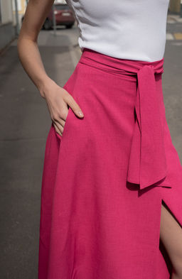 Юбка на запах фуксия - Donna saggia фото 3