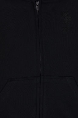 Erkek _ocuk Siyah Basic Kap__onlu Sweatshirt Sepette S_rpriz _ndirim - U.s. polo assn фото 3