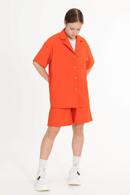 Рубашка М224050а оранжевый - Елена фото 3