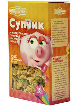 Смешарики Супчик с Макарошками, тыквой и сладким перцем 160гр.