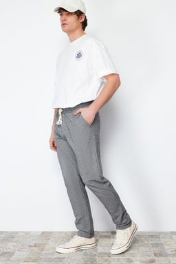 TRENDYOL MAN Siyah Regular Fit Lastikli Beli Baglamal? Kumas Duble Paca Pantolon TMNSS22PL0029 - Trendyolmilla фото 4