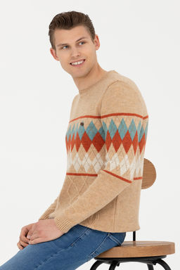 Мужской свитер песочного меланжа - U.s. polo assn фото 15