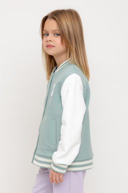 КР 302675/голубой прибой жакет (бомбер) для дев