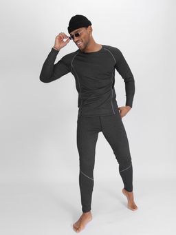 Комплект мужского термобелья без начеса темно-серого цвета 2213TC - FUYOUKAI фото 17