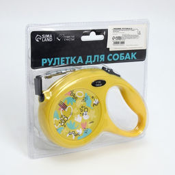 Рулетка 5 м Узоры, max = 25 кг, желтый - Пушистое счастье фото 2