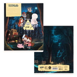 Цена за 14 шт. Тетрадь в клетку 24 листа, 5 видов МИКС, обложка мелованный картон, «Гравити Фолз»