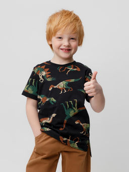КР 301858/черный,динозавры фуфайка для мал