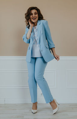 Костюм Olga Style С656 голубой