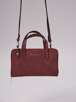 Сумка кожаная Azaro 30850 бордо-горох