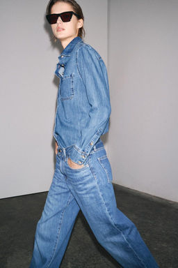 ZW COLLECTION WIDE-LEG LOW-RISE JEANS - Zara фото 7