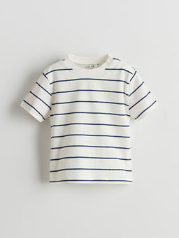 Bisiklet Yaka ?izgili Erkek Bebek Ti??rt 2li