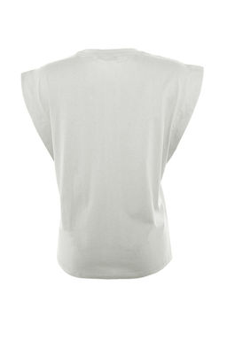 Gri %100 Pamuk Vatka Gorunumlu Basic Bisiklet Yaka Orme T-Shirt TWOSS20TS0021