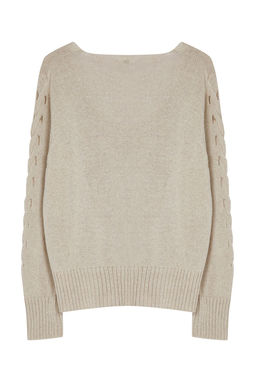 Vizon Merserize Gorunumlu Ajurlu/Delikli Pamuklu V Yaka Triko Kazak TWOAW24KZ01217 - Trendyolmilla фото 15