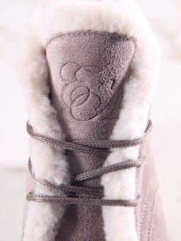 Ботинки 308.агатаw. капучино замша/Шерсть