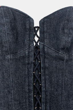 TOP CORSETERO DENIM TRF / ?ndigo oscuro - Zara фото 8