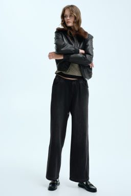 Pantal?n denim con cord?n de ajuste - H&m фото 7