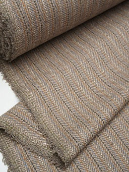 Шерсть пальтово-костюмная Твид Полоска-пунктир цв.бежевый, ш.1.5м, шерсть-30%, п/э-70%, 330гр/м.кв - Купава фото 9