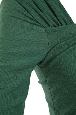 TRENDYOLMILLA Zumrut Yesili Asimetrik Yaka Drapeli Fitted/Vucuda Oturan Burumcuk C?tc?tl? Orme Body TWOAW23BD00043 фото 7