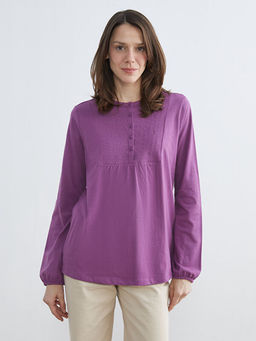 Bisiklet Yaka Nak??l? Bluz