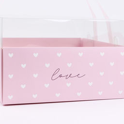 Коробка для цветов с фигурным вкладышем и PVC крышкой «Love», 23.5 х 23.5 х 15 см