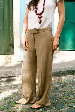 PANTAL?N RECTO NERVIO / Tostado - Zara фото 2