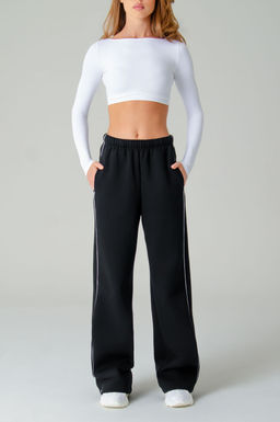 Арт. 7904 Брюки оверсайз с начесом 44-48 (3 шт) Цвет:черный