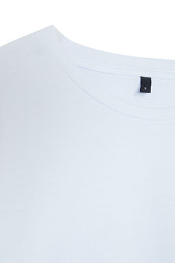 Pembe-beyaz %100 Pamuk Bisiklet Yaka 2li Paket Orme T-Shirt TWOSS20TS0141