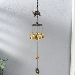 Музыка ветра «Слон на монетках», 5 колокольчиков, 41×6 см