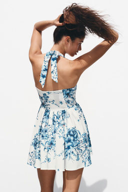 FLORAL HALTER DRESS - Zara фото 6