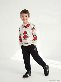 Spider-Man Bask?l? Erkek ?ocuk Sweatshirt ve E?ofman Alt 2li