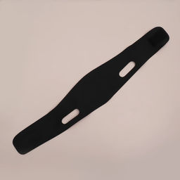 Маска текстильная для коррекции овала лица, на липучке, 62?9.5 см, чёрная, розовая