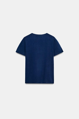 CAMISETA R?STICA ALGOD?N / Marino - Zara фото 6