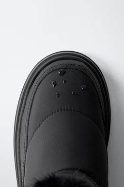 QUILTED FAUX FUR ANKLE BOOTS - Zara фото 8