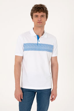 Erkek Regular Fit Polo Yaka Beyaz Ti__rt Sepette S_rpriz _ndirim
