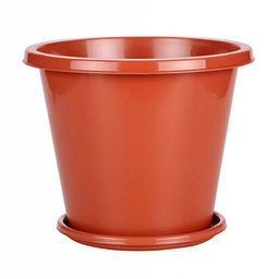 Горшок для цветов пластмассовый "Эконом" 1л, д15,5см, h12,5см, коричневый (Россия)