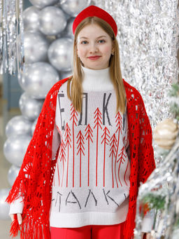 Свитер вязаный Ёлки-палки