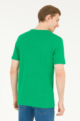 Мужская зеленая футболка с круглым вырезом - U.s. polo assn фото 7