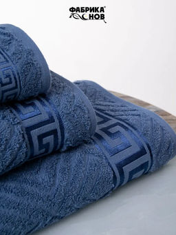 Полотенце махровое жаккардовое KT-0012М (греческий бордюр) 430 гр/м2 - Фабрика снов фото 2
