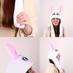 Шапка Зайка, мягкая, с прыгающими ушами - Страна карнавалия фото 3