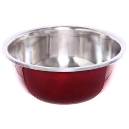 Цена за 2 шт. Миска металлическая 19 см 800 мл красная