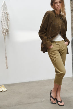 FITTED 100% SUEDE LEATHER JACKET - Zara фото 15