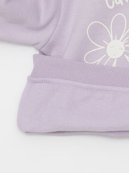 Bisiklet Yaka Uzun Kollu K?z Bebek Sweatshirt ve Pantolon 2li Tak?m