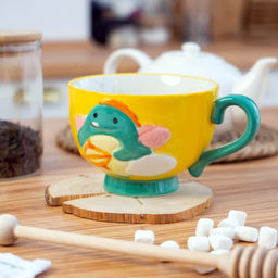 Кружка Купидон Дино, 400 мл, керамика, цвет жёлтый