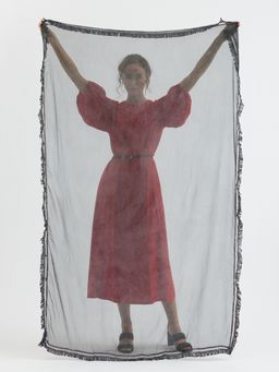 Большой красивый палантин из жатой ткани - Tantino фото 4