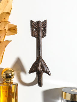 Крючок декоративный чугун "Изогнутая стрела" 15,5х4,8х5,8 см