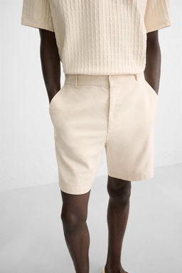 COTTON/LINEN BERMUDA SHORTS - Zara фото 25