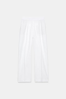 PANTAL?N RECTO CON LINO / Blanco roto - Zara фото 6