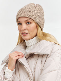 шапка женская бежевая