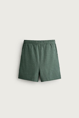 BERMUDA REGULAR FIT SEERSUCKER CONFORT / Verde - Zara фото 6