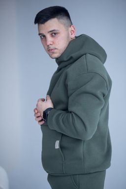 Костюм утепленный футер 3-нитка начес , хаки 265 - Knitka wear фото 7